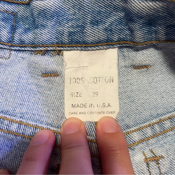Vintage Y2K Fluid Blues Denim Shorts High Rise Blue Made in USA Womens Size 29 M - Picture 4 of 6